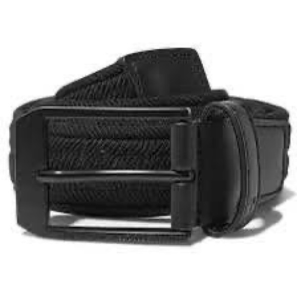 BRAND NEW men under armour golf braided black belt leather end pieces size 38 - Picture 3 of 6